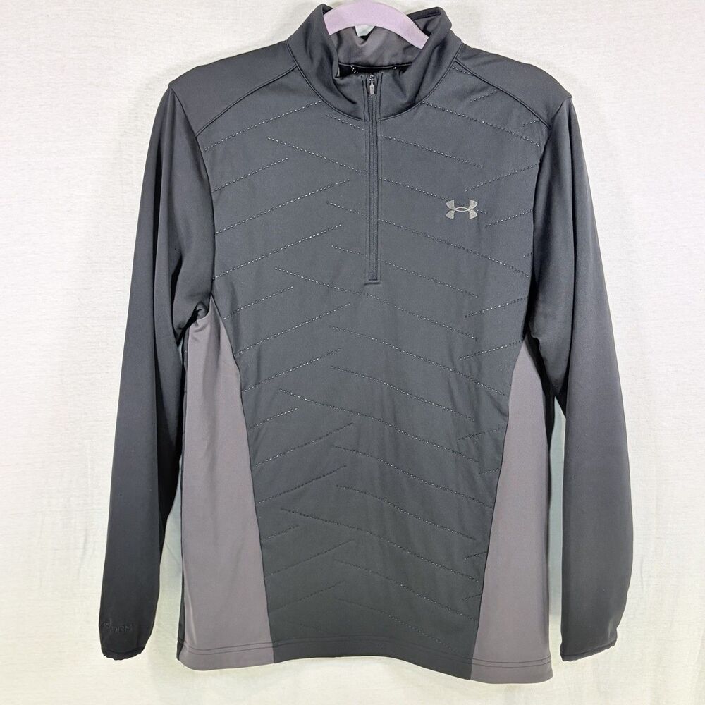 Under Armour Storm ColdGear 1/4 Zip Pullover Mens Small Gray